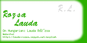 rozsa lauda business card